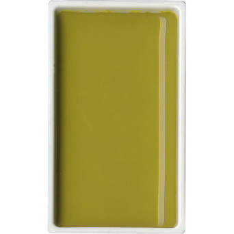 Farba akwarelowa w kostce Gansai Tambi - Kuretake - Green Gold