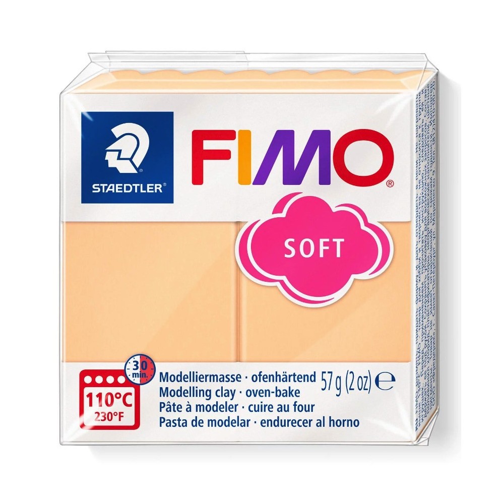 Masa termoutwardzalna Fimo Soft - Staedtler - brzoskwiniowa, 57 g
