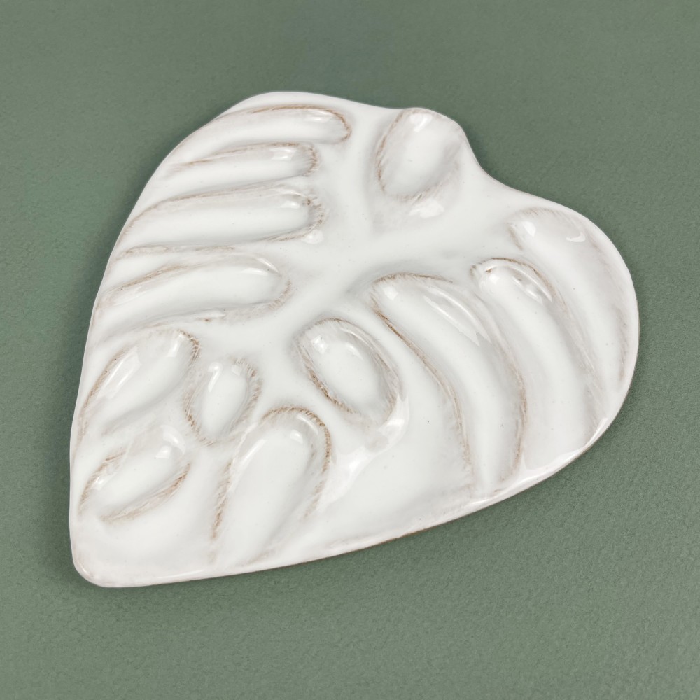 Paletka porcelanowa - Renesans - Liść Monstery, 16 x 18,5 cm