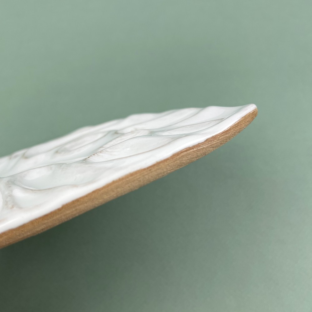 Porcelain painting palette - Renesans - Leaf, 16 x 18,5 cm