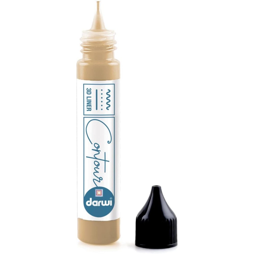 Glass Contour 3D Liner Paint - Darwi - Gold, 30 ml