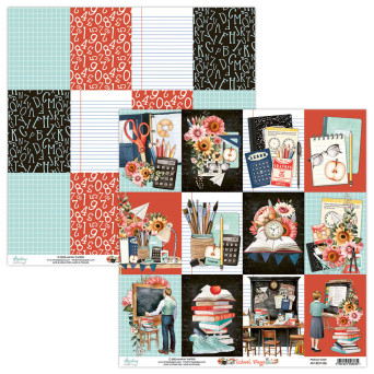 Scrapbooking paper 30,5 x 30,5 cm - Mintay - School Days 06