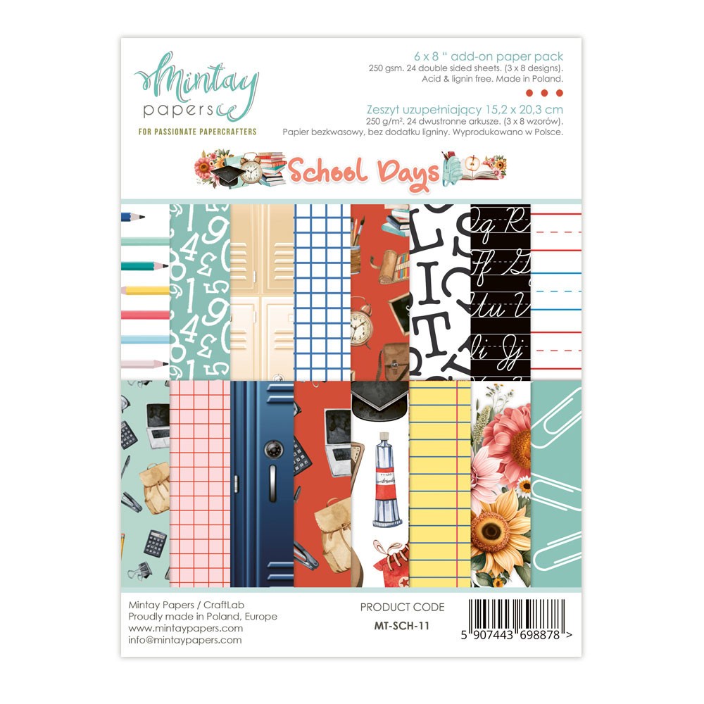 Add-on paper pack - Mintay - School Days