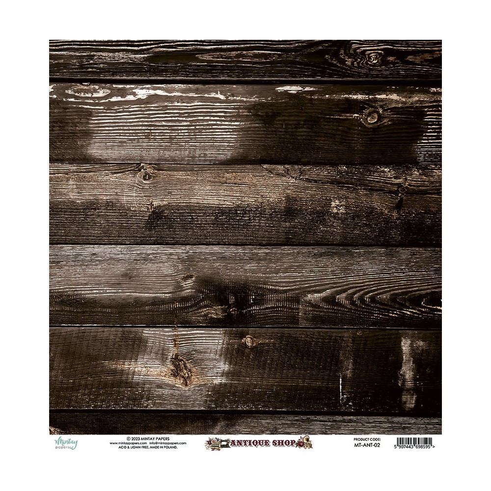 Scrapbooking paper 30,5 x 30,5 cm - Mintay - Antique Shop 02