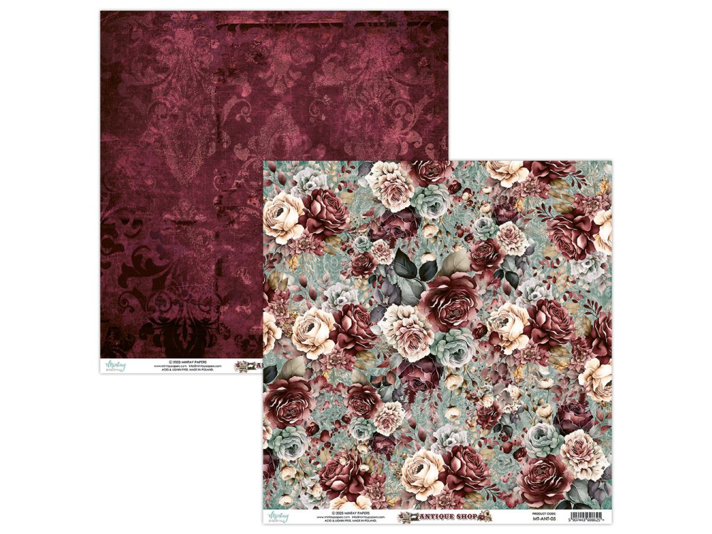 Scrapbooking paper 30,5 x 30,5 cm - Mintay - Antique Shop 05