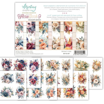 Scrapbooking paper set 15,2 x 20,3 cm - Mintay - Flora Book 09