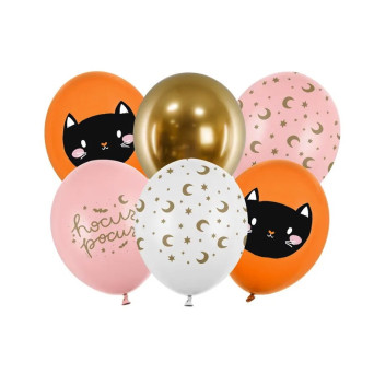 Hocus Pocus halloween balloons - 30 cm, 6 pcs.