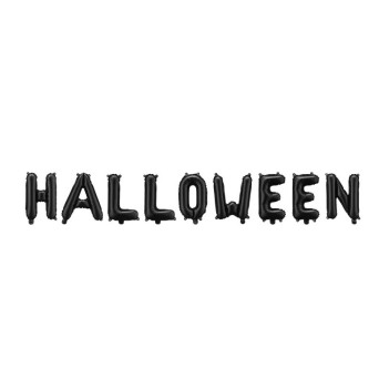 Foil balloon Halloween - black, 46 x 230 cm