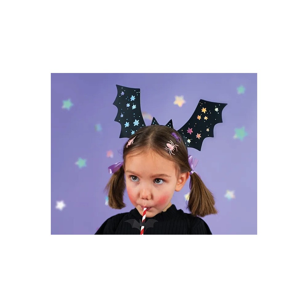 Spooky Halloween headband, Bat - black, 23 x 30 cm