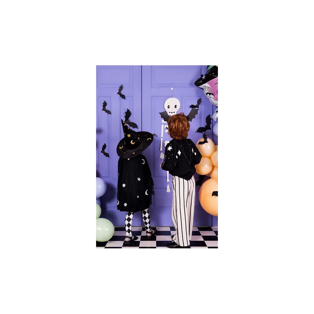 Paper Bats decoration - black, 6 pcs.