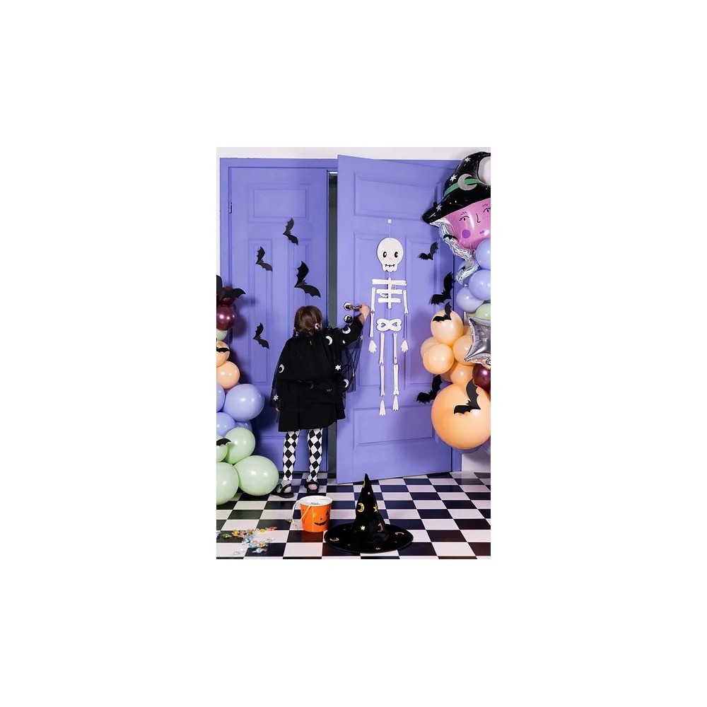 Paper Bats decoration - black, 6 pcs.