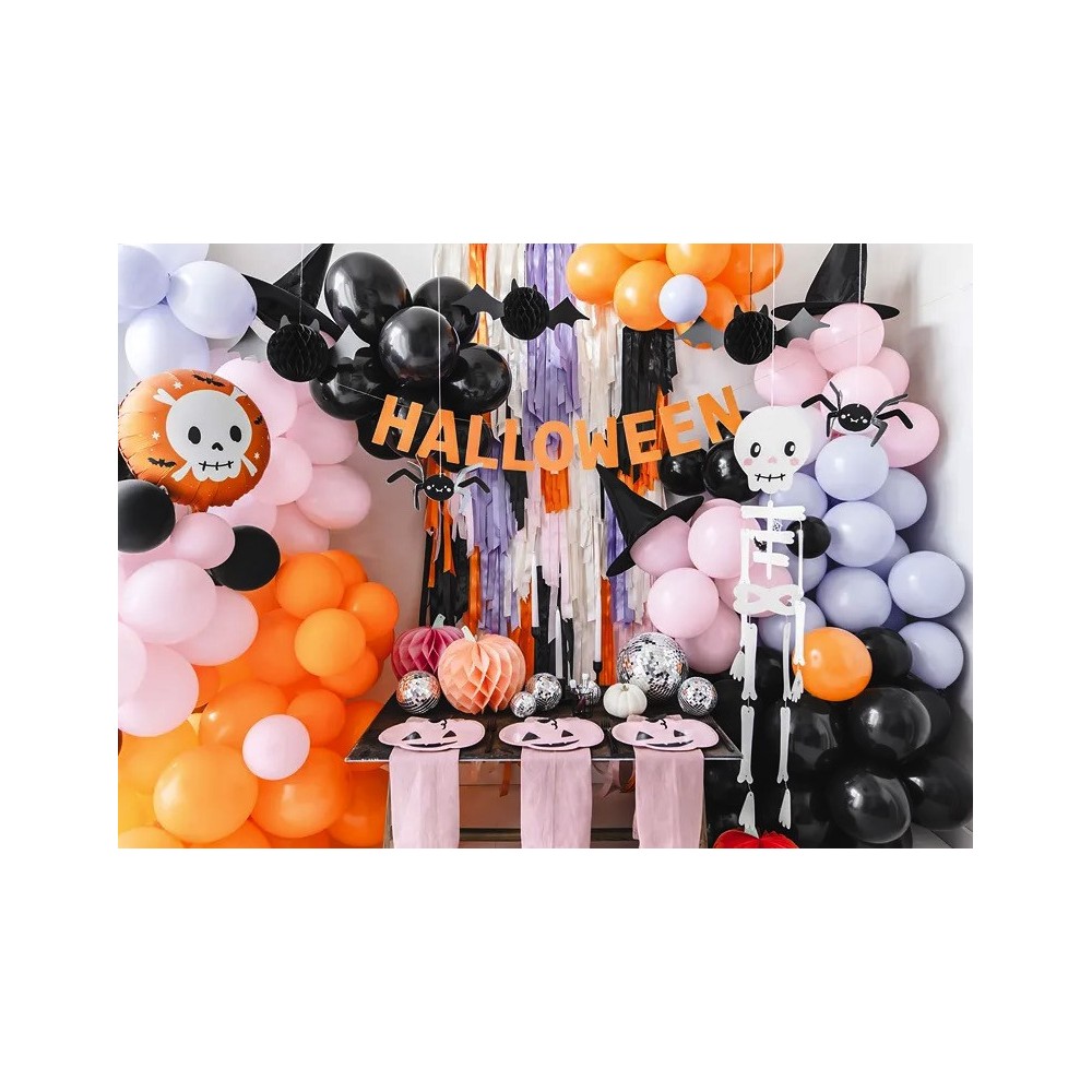 Paper Spiders decoration - black, 17 x 27 cm, 5 pcs.