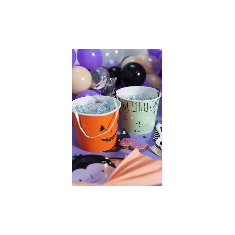 Halloween candy buckets - 13,5 cm, 2 pcs.
