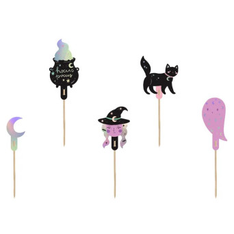 Toppery do muffinek Halloween - 14 cm, 6 szt.