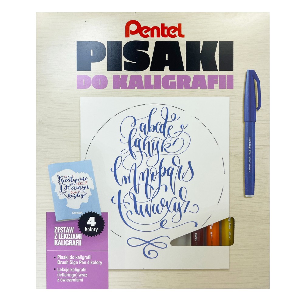 Kurs letteringu, zestaw do kaligrafii - Pentel - EFGN