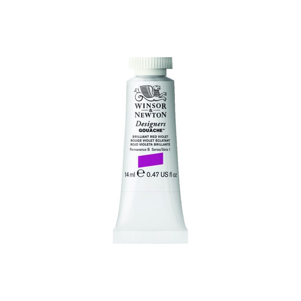 Gouache paint in tube - Winsor & Newton - Brilliant Red Violet, 14 ml