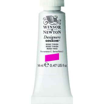 Gouache paint in tube - Winsor & Newton - Rose Tyrien, 14 ml