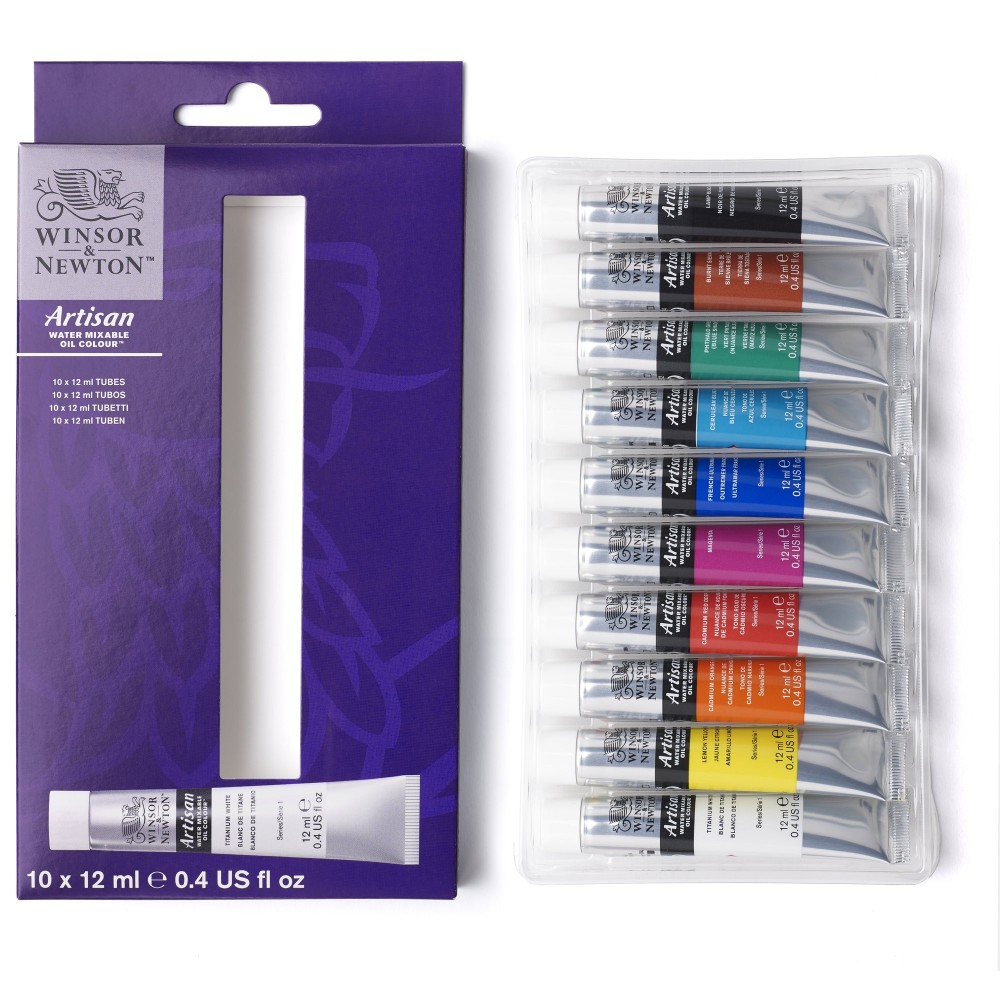 Set of Artisan oil paints in tubes - Winsor & Newton - 10 colors x 12 ml
