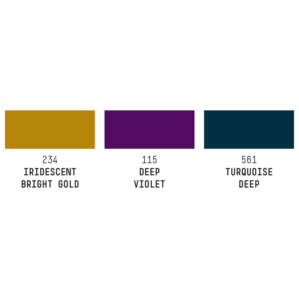 Zestaw tuszów akrylowych z medium do pouringu - Liquitex - Deep Colors, 3 x 30 ml