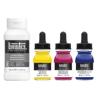 Set of Professional Acrylic inks - Liquitex - Primary Colors, 3 colors x 30 ml