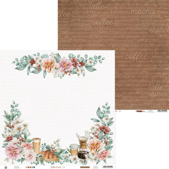 Papier do scrapbookingu 30,5 x 30,5 cm - Piątek Trzynastego - Coffee Break 06