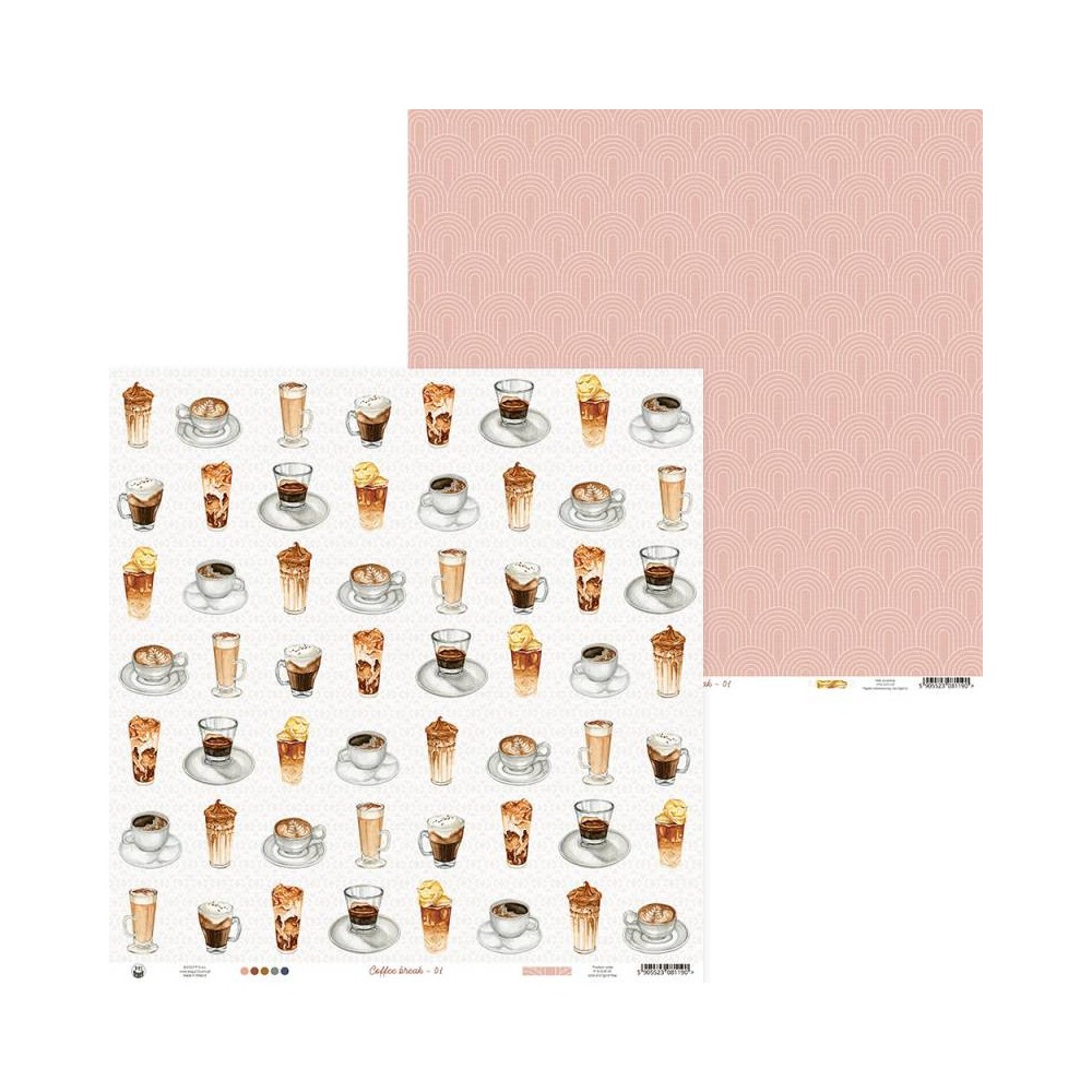 Zestaw papierów do scrapbookingu 30,5 x 30,5 cm - Piątek Trzynastego - Coffee Break
