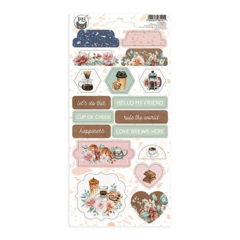 Set of cardboard stickers 10,5 x 22 cm - Piątek Trzynastego - Coffee Break 03