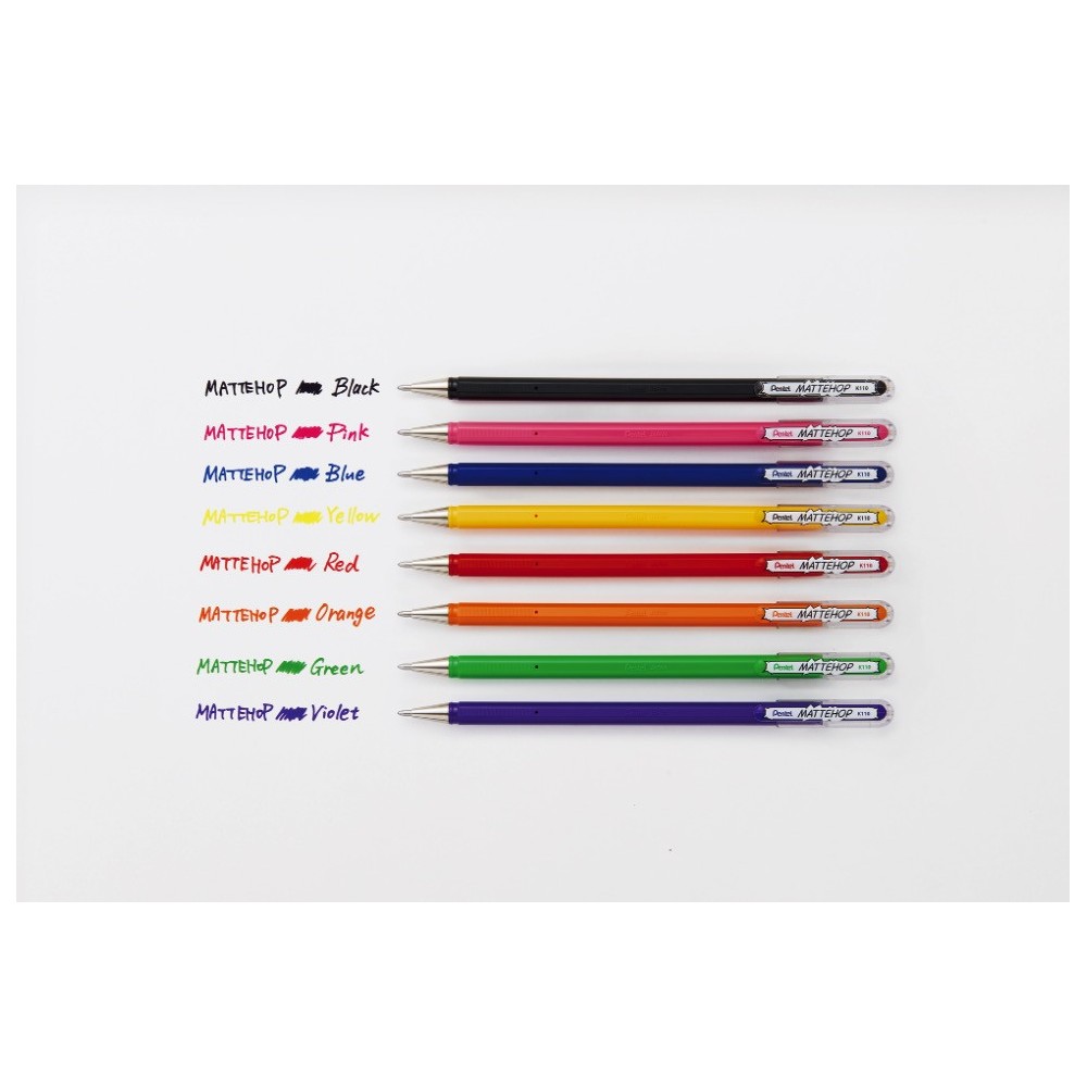 Set of Mattehop gel ballpoint pens - Pentel - 4 colors