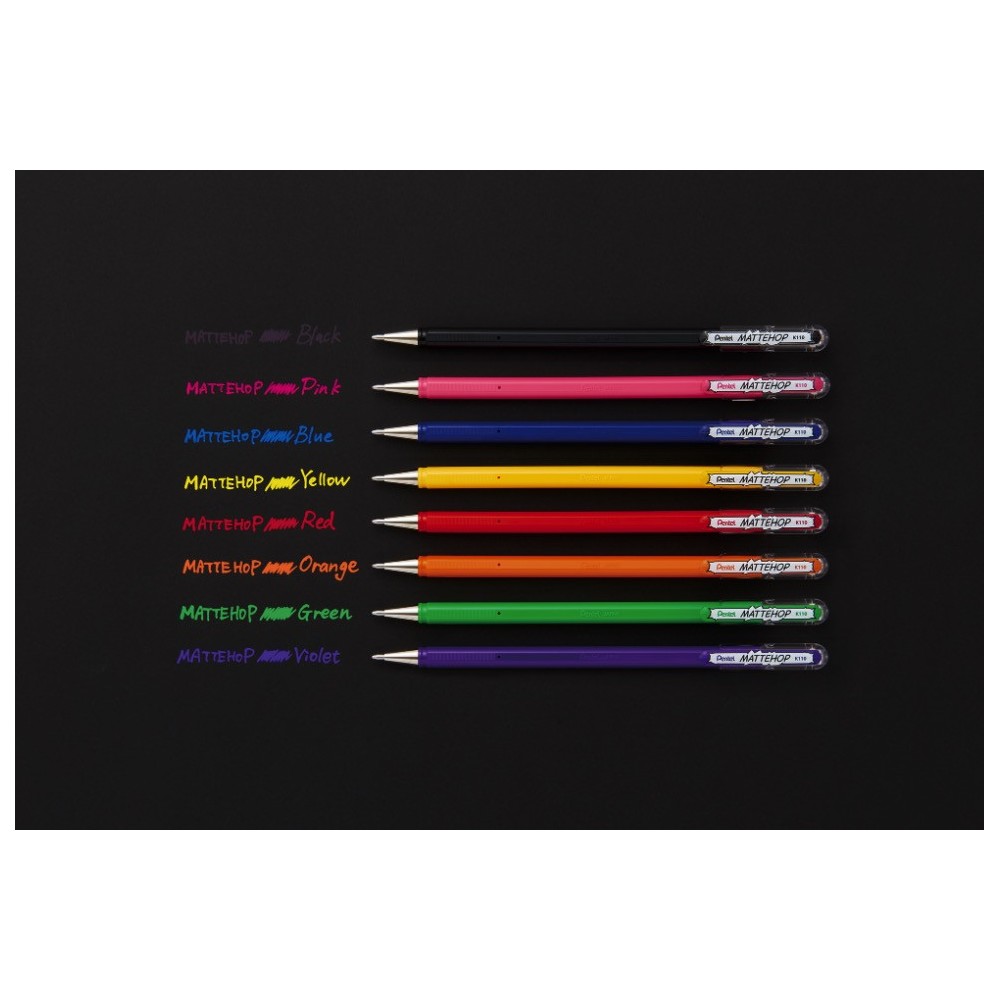 Set of Mattehop gel ballpoint pens - Pentel - 8 colors