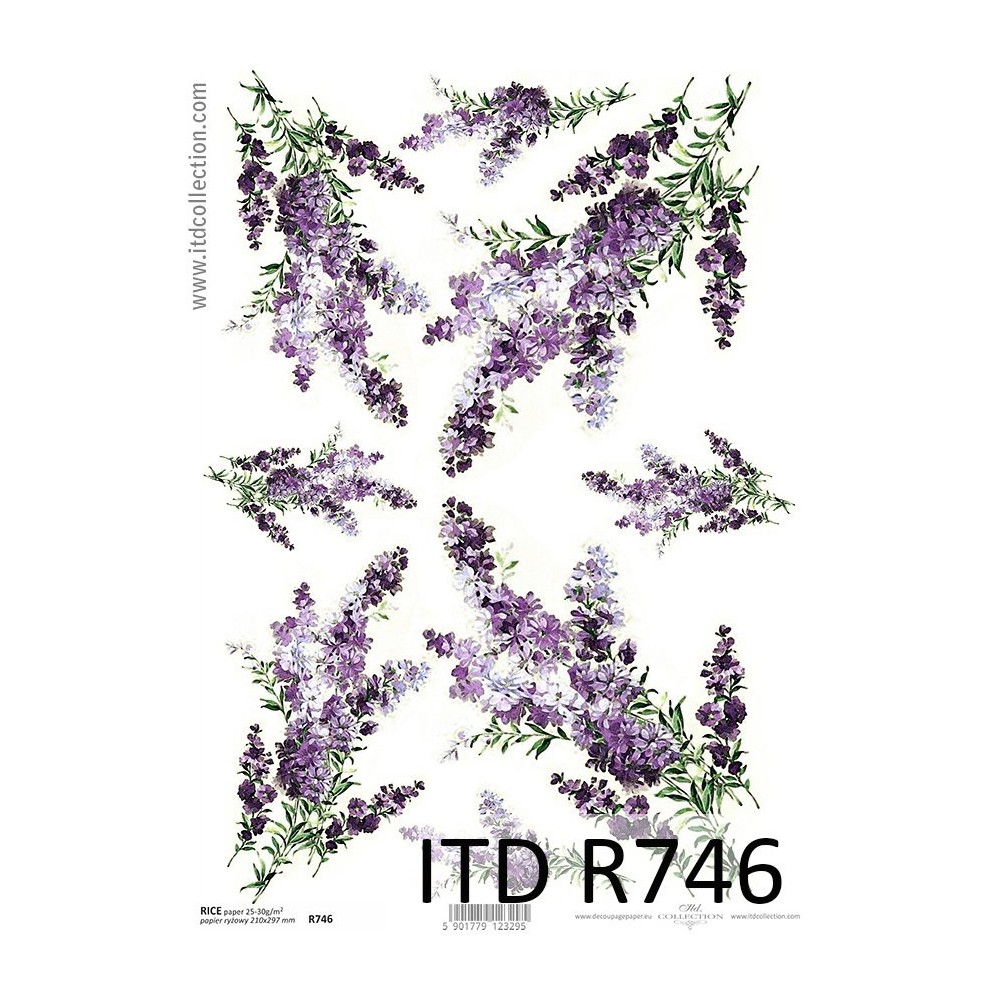 Decoupage paper A4 - ITD Collection - rice, R746