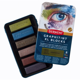 Set of Graphitint XL Blocks paint - Derwent - 6 pcs.