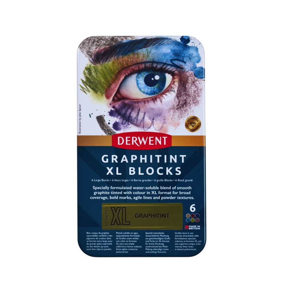 Set of Graphitint XL Blocks paint - Derwent - 6 pcs.