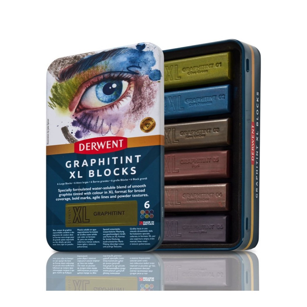 Set of Graphitint XL Blocks paint - Derwent - 6 pcs.