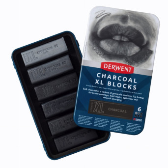 Zestaw węgli Charcoal XL w sztyfcie - Derwent - 6 szt.