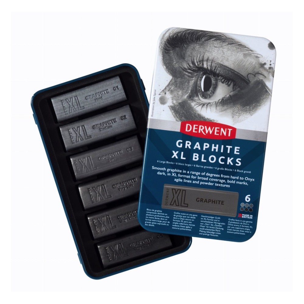 Zestaw grafitów naturalnych Graphite XL w sztyfcie - Derwent - 6 szt.