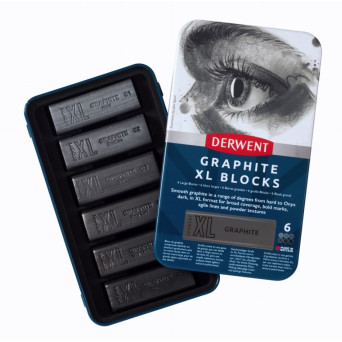 Zestaw grafitów naturalnych Graphite XL w sztyfcie - Derwent - 6 szt.