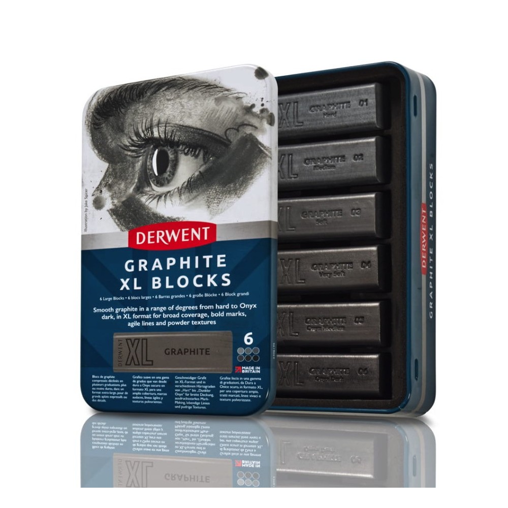 Zestaw grafitów naturalnych Graphite XL w sztyfcie - Derwent - 6 szt.