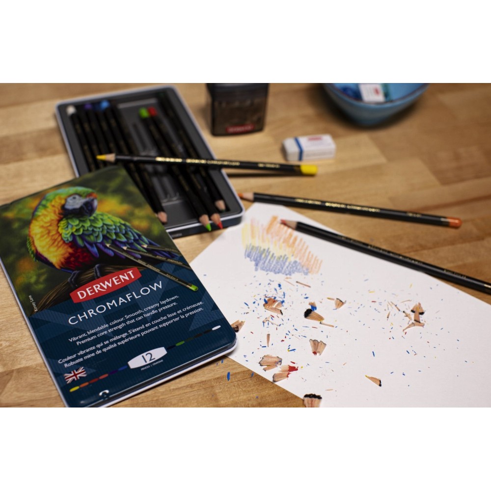 Set of Chromaflow colored pencils - Derwent - 12 pcs.