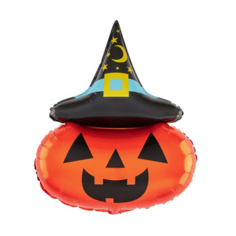 Pumpkin with a Hat foil balloon - 64 x 88 cm