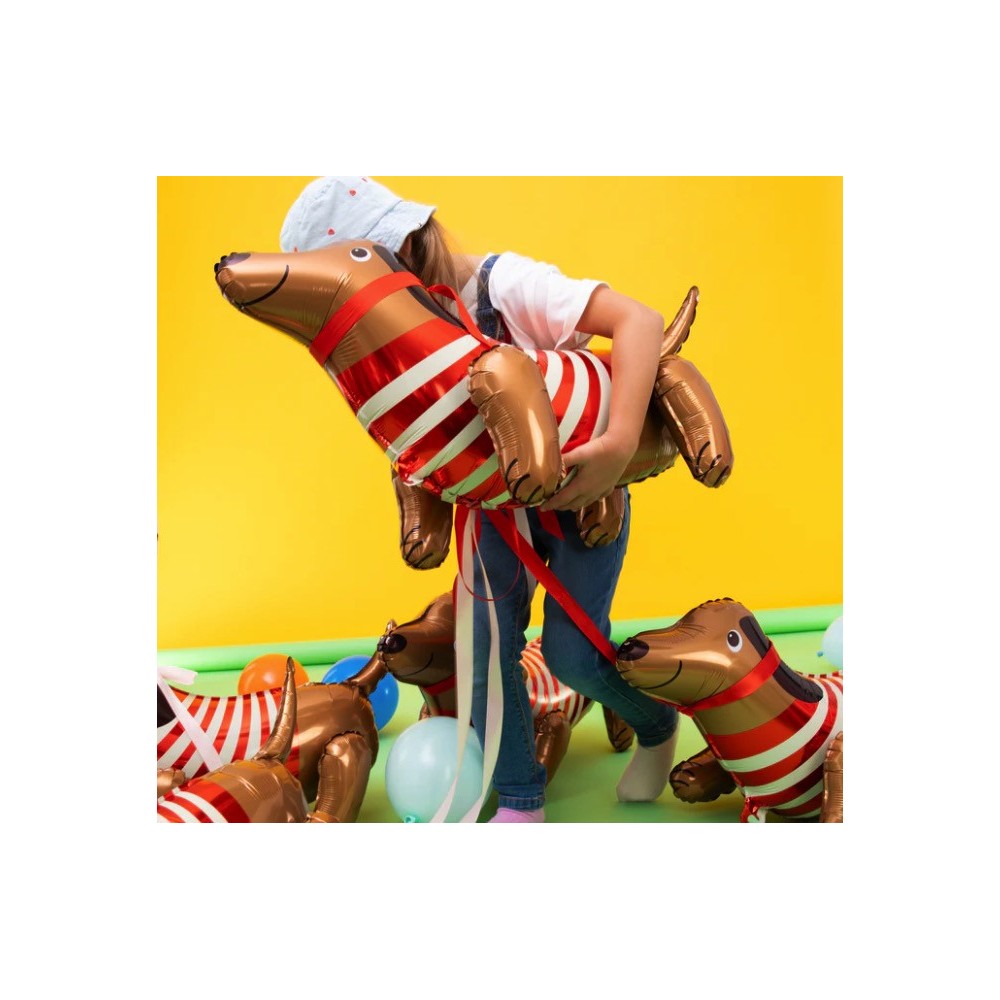 Dachshund foil standing balloon - 68 x 42 cm