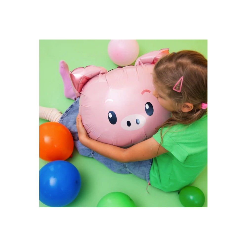 Balon foliowy Świnka - 56 x 52 cm
