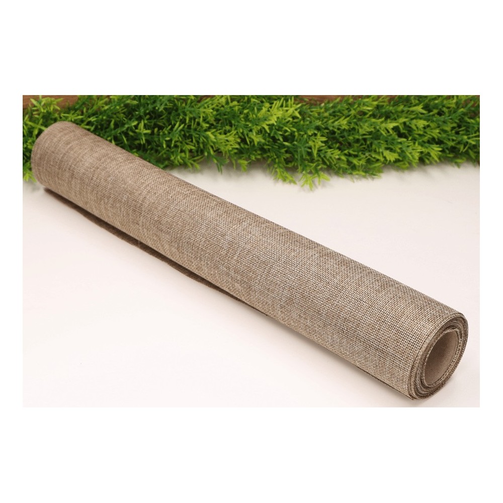 Decorative fabric, table runner - natural, 48 cm x 4,5 m