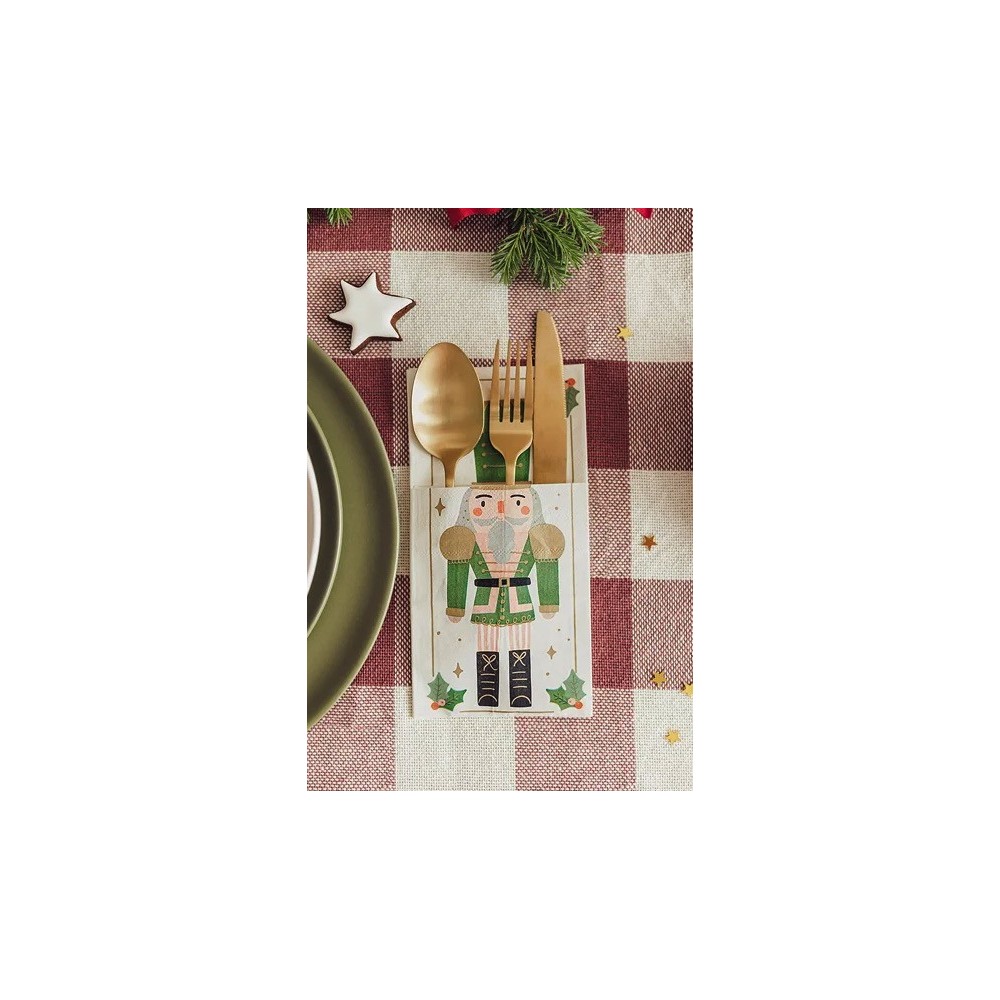 Cutlery pockets Nutcracker - 6 pcs.