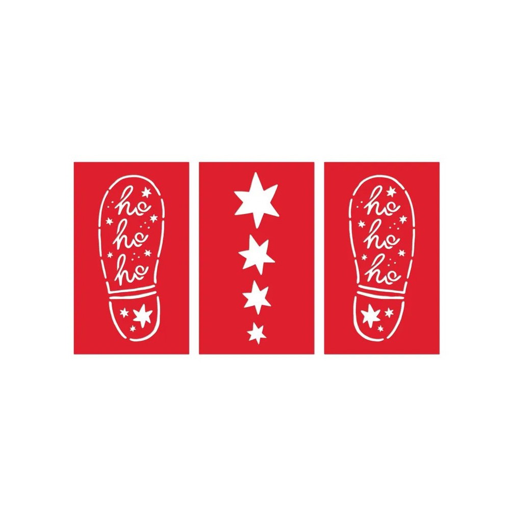Decoration, stencils Footprints of Santa's shoes - 3 pcs.