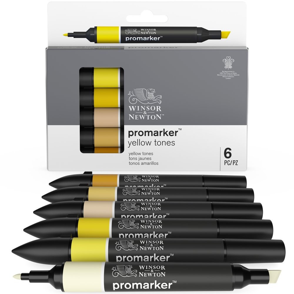 Zestaw Promarker - Winsor & Newton - Yellow Tones, 6 szt.