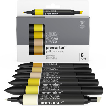 Zestaw Promarker - Winsor & Newton - Yellow Tones, 6 szt.