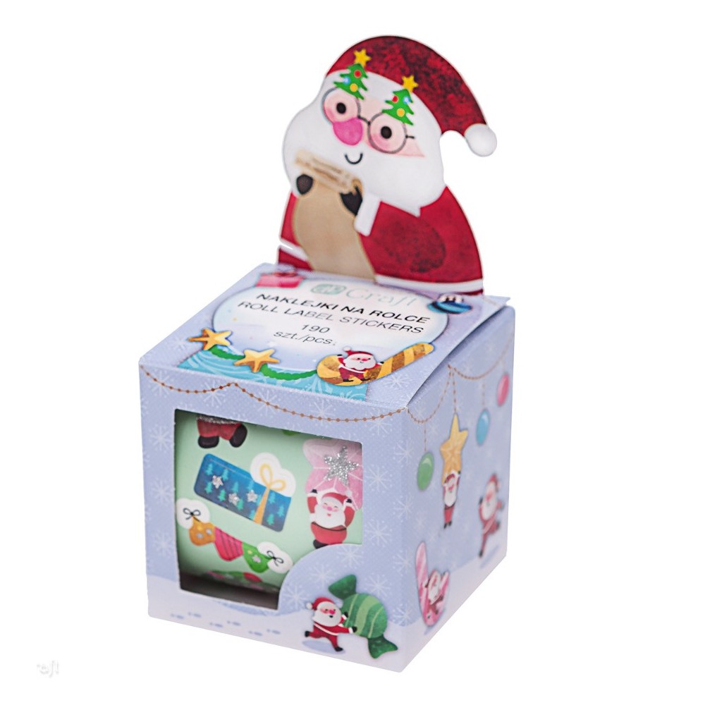 Roll label stickers, Santa Claus - DpCraft - 190 pcs.