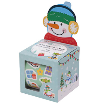 Roll label stickers, Snowman - DpCraft - 190 pcs.