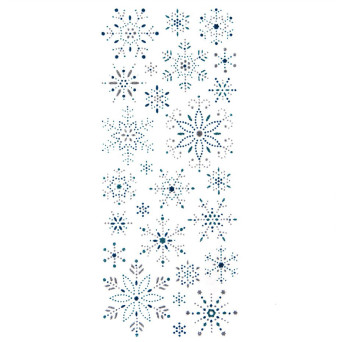 Glitter stickers Snowflakes - DpCraft - 26 pcs.