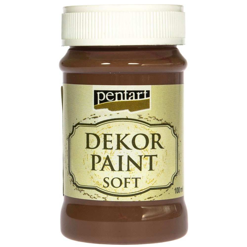 Farba kredowa - Pentart - brązowa, 100 ml